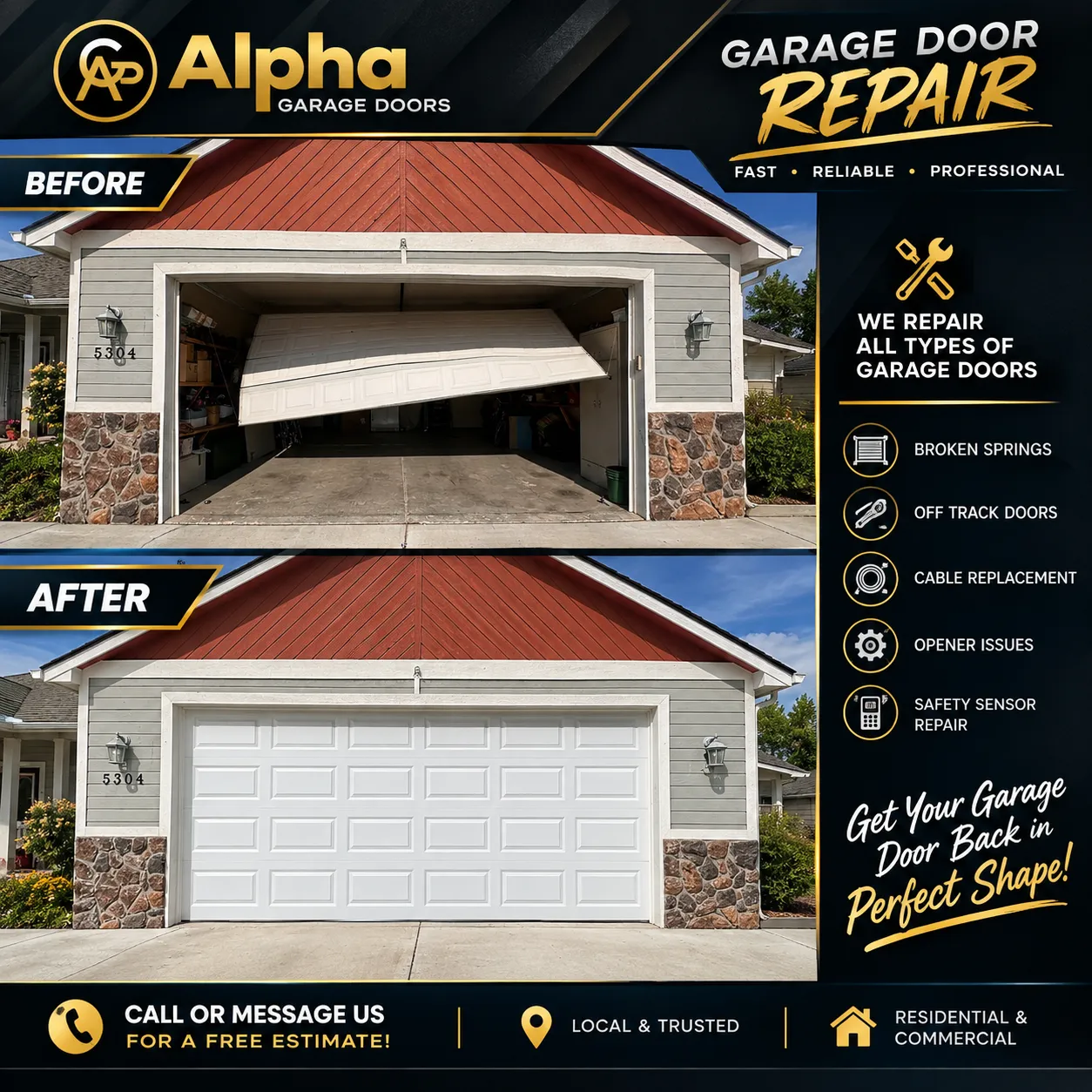 before and after residential repair